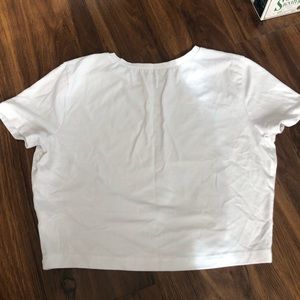 Wild fable white crop shirt